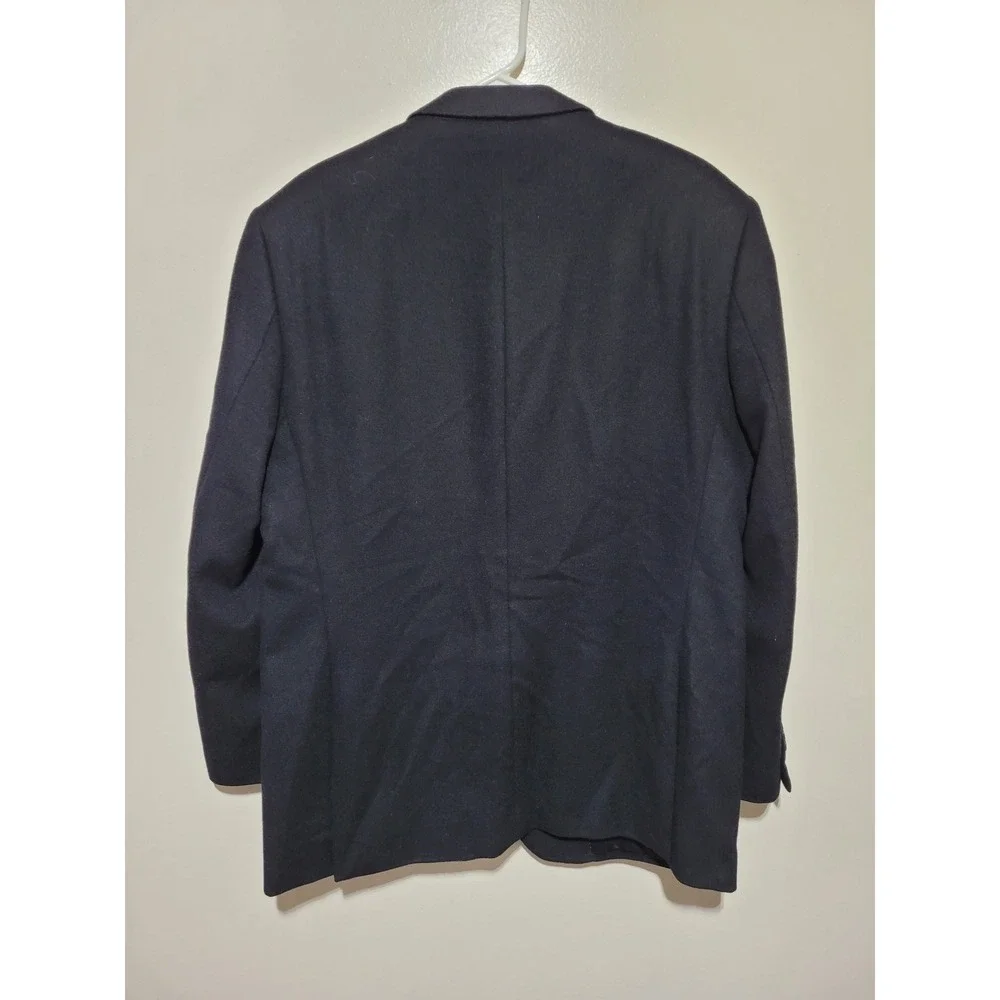 Pronto Uomo Couture Blazer Mens 46 Long Black  Wool Silk Cashmere‎